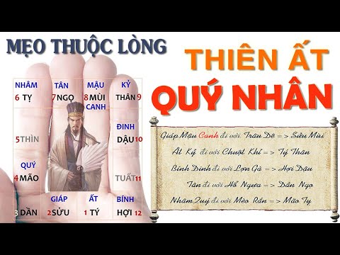 Mẹo thuộc lòng Thiên Ất Quý Nhân - bấm đốt ngón tay #phongthuytronglongbantay #phongthuy #phongthủy