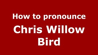 How to pronounce Chris Willow Bird