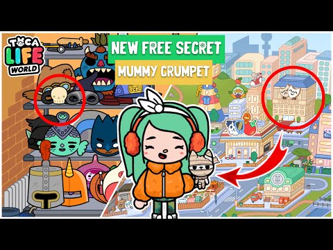 🩹😍New Free Halloween Mummy Crumpet In Bopcity Tocalifeworld | New Free Crumpet in Toca Boca 🌏