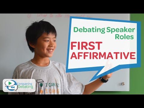 Conquering Debating - First Affirmative Speeches
