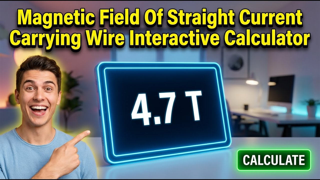 Magnetic Field Of Straight Current Carrying Wire Interactive Calculator