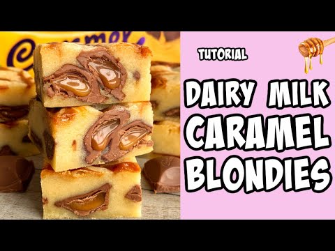 Dairy Milk Caramel Blondies! Recipe tutorial #Shorts