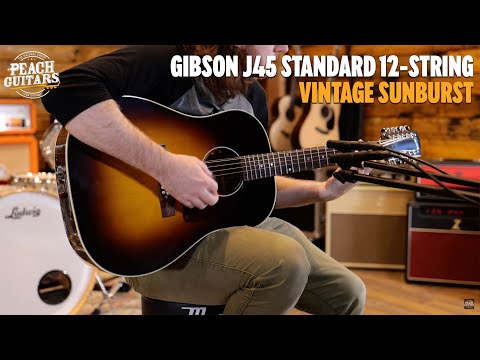 2022 Gibson J-45 Standard 12-String - Vintage Sunburst | All Solid USA Slope Shoulder Dreadnought Acoustic Guitar L.R. Baggs Pickup | CoA OHSC image 25