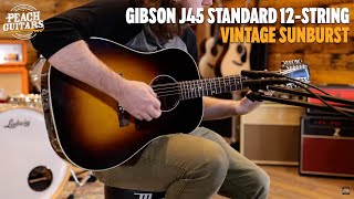 Video thumbnail for No Talking...Just Tones | Gibson J 45 Standard 12 String - Vintage Sunburst by Peach Guitars