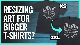 Sizing Designs Across T-Shirt Sizes: Should They Stay The Same or Differ