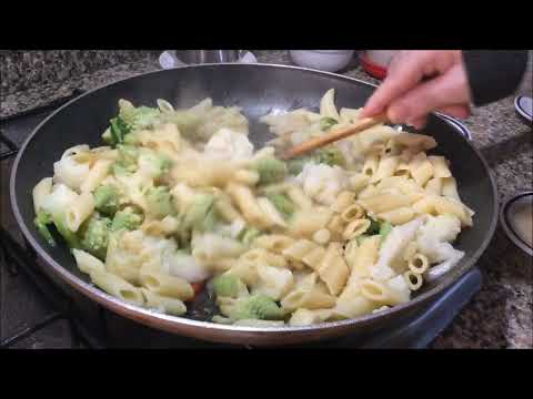 Pasta con broccolo romano e cavolfiore (videoricetta n° 1132)