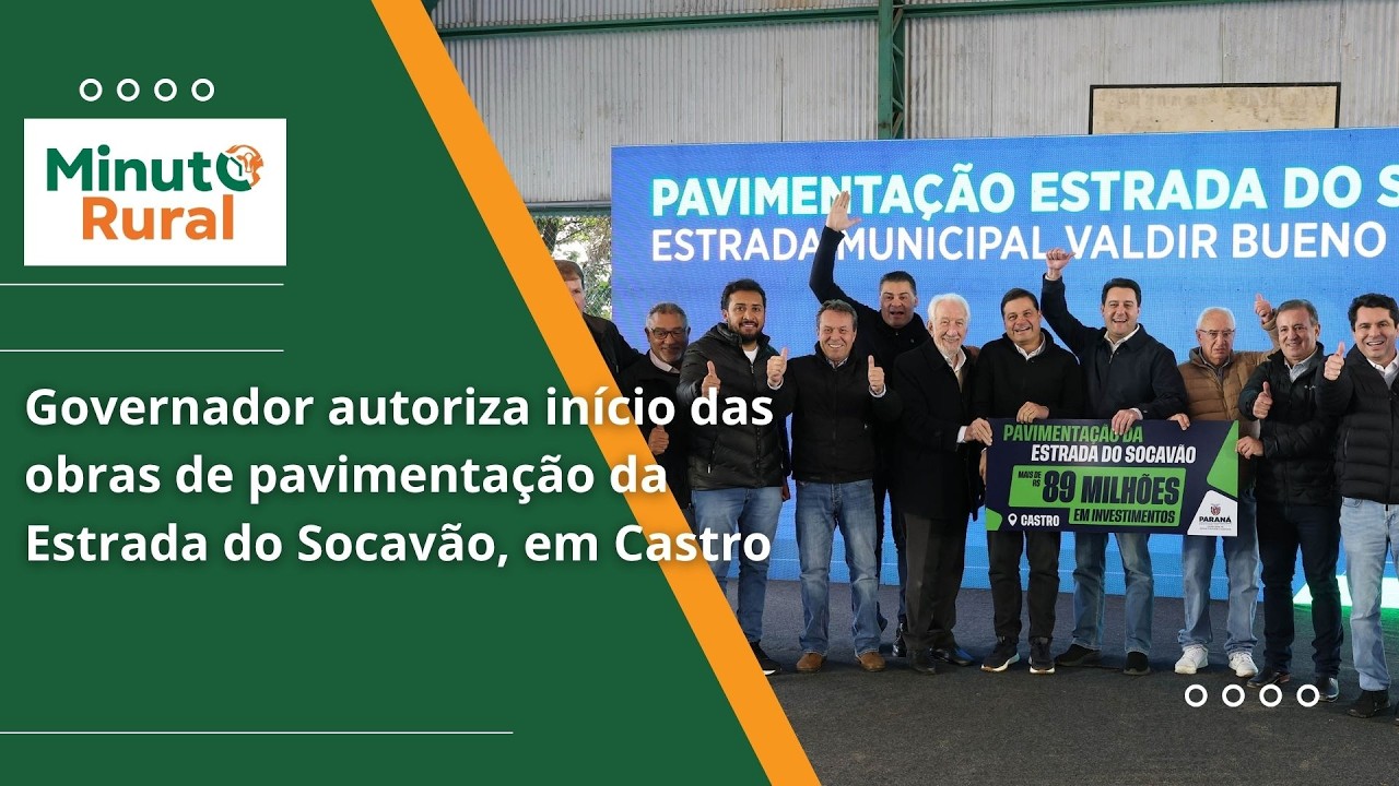 Governador autoriza início das obras de pavimentação da Estrada do Socavão, em Castro