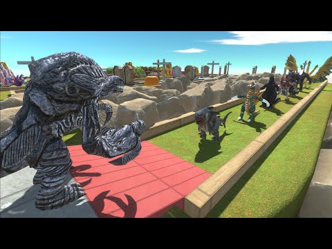 Orga VS GHIDORAH Oasis DEATH RUN - Animal Revolt Battle Simulator