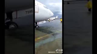 観光ニュース「台風18号(熱帯低気圧)が大連に接近」(大連周水子空港)