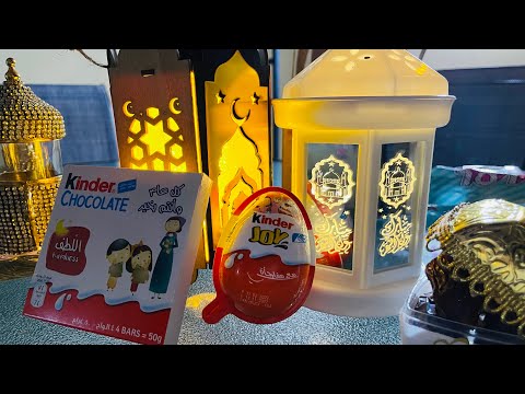 Ramadan decoration with Maryam and Mubina. Kinder chocolate and surprise egg special for Ramadan