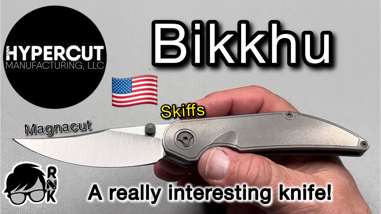 Unboxing a really interesting loaned knife… the USA made Hypercut Bikkhu… in Magnacut on Skiffs