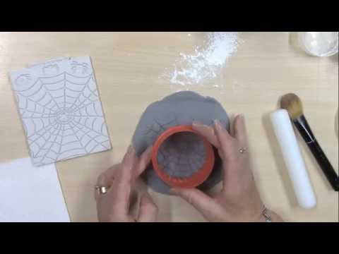 Spiders & Web design mat silicone sugarcraft mould Spiders & Web design mat silicone sugarcraft mould