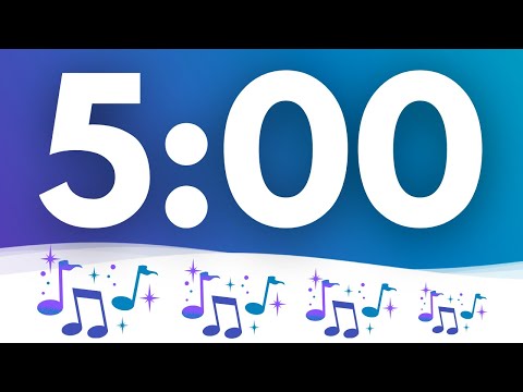 5 Minute Countdown Timer with Relaxing Classical Music for Kids | HD Calming Waves 🌊
