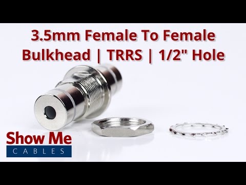 3.5mm TRRS Female To Female Bulkhead - 1/2" Hole #3869