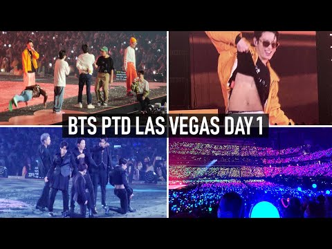 BTS PTD Las Vegas Day 1 | Oh no! Technical difficulties! [Vlog/fancam] FULL CONCERT HD