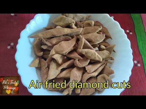 Spicy diamond cuts in air fryer | Wheat flour Khara biscuit | Savory diamond cuts | Kk'stastymessage