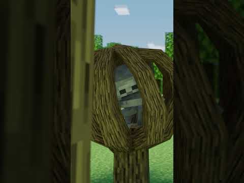 Skeleton vs Tree Monster - Minecraft Animation