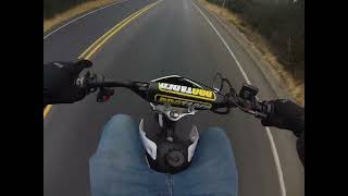 Street legal ssr125. Riding on the beach in Oregon