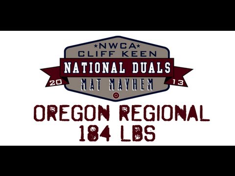 184 lbs.- 2013 NWCA Cliff Keen National Duals Regional Final - Oregon St. vs Virginia Tech