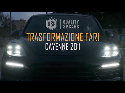 MONTAGGIO Fari LED QSPCARS Per Cayenne 958 2011 TRASFORMAZIONE in Cayenne 2018 UPGRADE Tuning