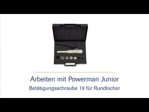 Handbetätigte Hydraulik-Stanzpumpe Powerman Junior - Betätigungsschraube 19 HD | häwa