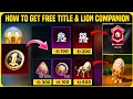 Get Free White Lion Companion | Get Free Home Mythic Title & Unlimited Home Coins | PUBGM