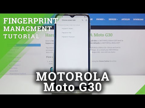 How to Unlock Screen by Fingerprint in Motorola Moto G30 - Add Fingerprint