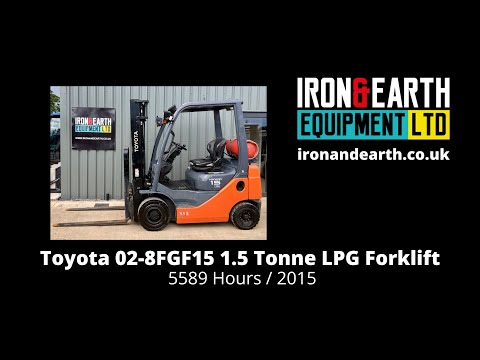 2015 Toyota 02-8FGF15 1.5 Tonne LPG Forklift
