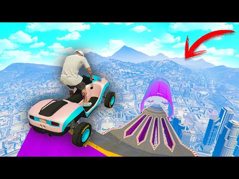 MEGA RAMPA 792.000% IMPOSIBLE! CUIDADO CON LOS AGUJEROS!! - GTA V ONLINE