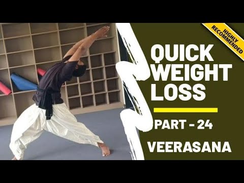 "3-Minute Weight Loss Yoga Flow | Quick Veerasana Routine for Rapid Results" Video