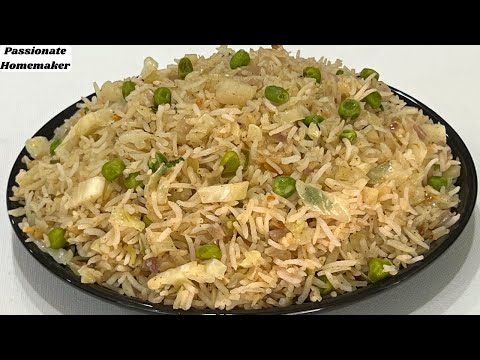 Cabbage Rice - Quick Lunch Box Recipe - Cabbage Rice Recipe - Rice Recipes - Cabbage Recipes