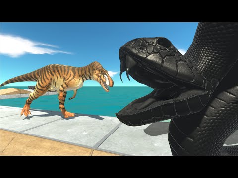 Escape from black mamba and war cannons - Animal Revolt Battle Simulator
