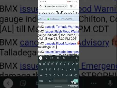 TORNADO EMERGENCY! been on the ground for 90 miles! and Flash Flood Warning EAS 32-34 Double Header