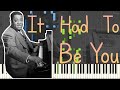 Art Tatum - It Had To Be You 1940 (Harlem Stride Piano Synthesia)