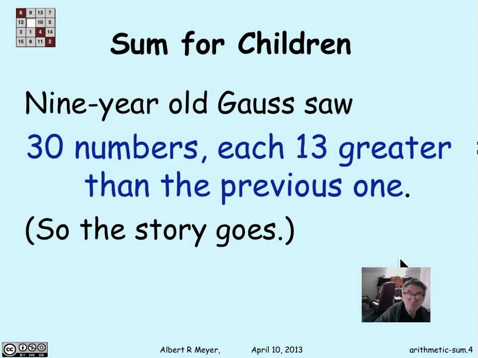 3.1.1 Arithmetic Sums: Video