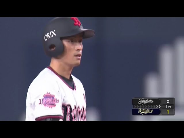 【3回裏】バファローズ・福田 フルカウントから先制のタイムリー2ベースを放つ!! 2019/8/18 B-M