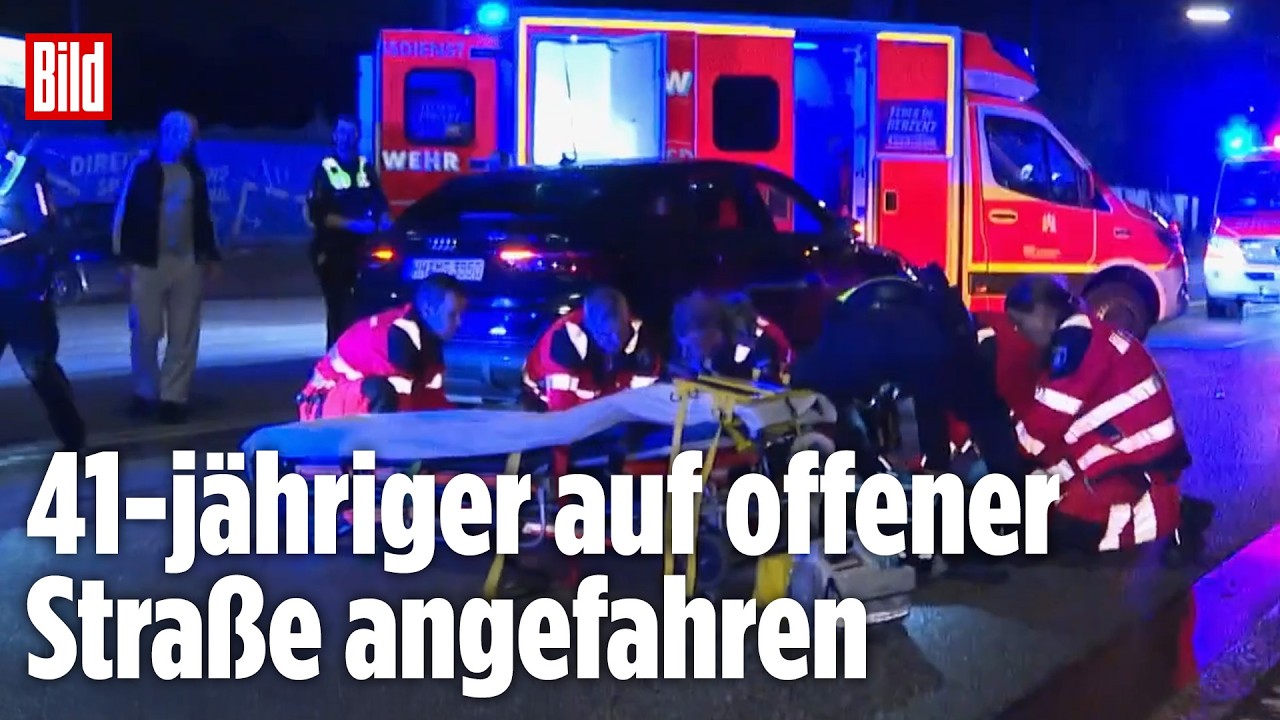 HAMBURG: Betrunkener Fußgänger von Auto erfasst