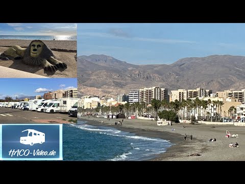 Spain 2025 - Almeria - port city with large parking lot for motorhomes