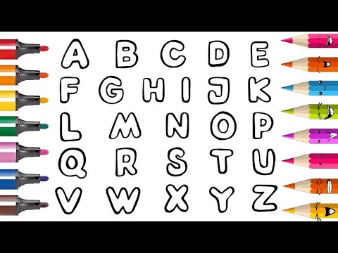 APPRENDRE L'ALPHABET Coloriage des lettres vidéo pour enfants & Planète coloriage