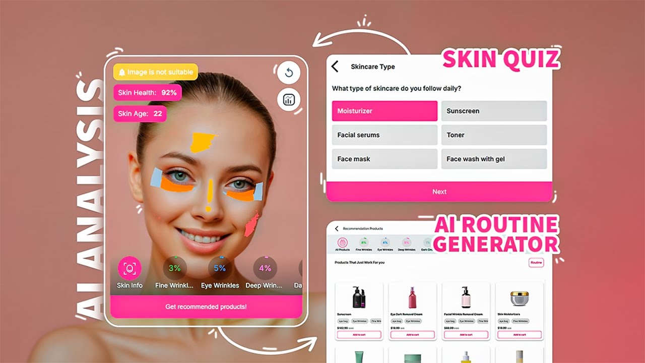 Face Age AI Skin Analysis Quiz Demo