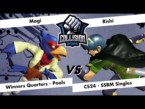 Collision 2024 - Magi (Falco) VS Rishi (Marth) - Melee Singles Pools - Winners Quarters