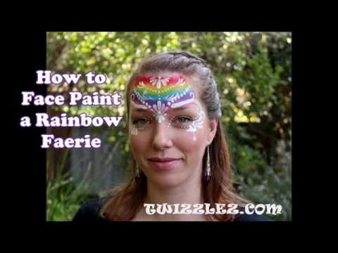 How to Face Paint a Rainbow Fairy Princess - Easy Face Painting Tutorial | Twizzlez