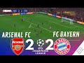 Arsenal 2-2 Bayern Munchen | Champions League 23/24 | Match Highlights V.G Simulation & Recreation