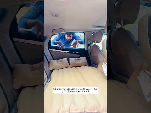Nệm hơi có thể bỏ lên xe bốn bánh để ngủ #funny