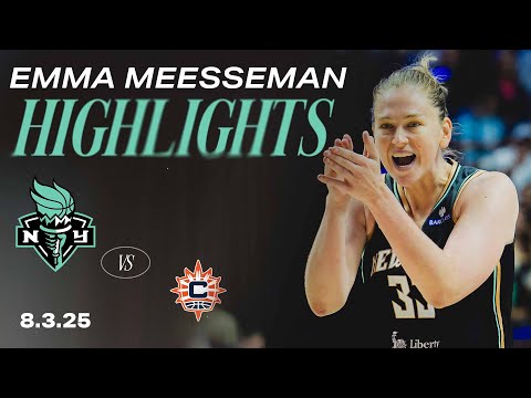 Emma Meesseman NY Liberty Debut | Key Plays Against Connecticut | August 3, 2025