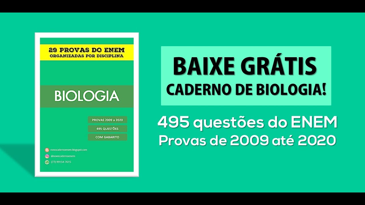 Baixe Grátis o Caderno de Biologia Completo de 2021! Link aqui na descrição!