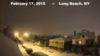preview picture of video 'February 17, 2015 -- Long Beach, NY Time-Lapse Video of Snow'
