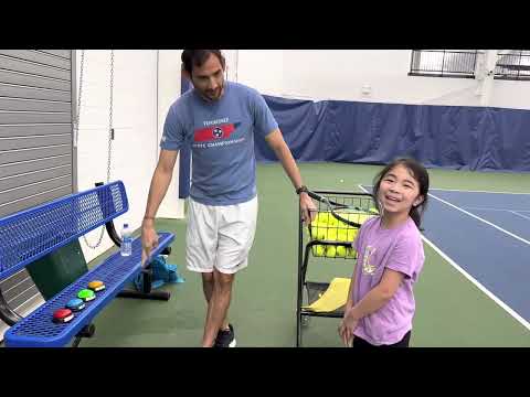 Cydia (7 year old) tennis lesson with Tennis Professional Jason Ontog. 3-29-2022