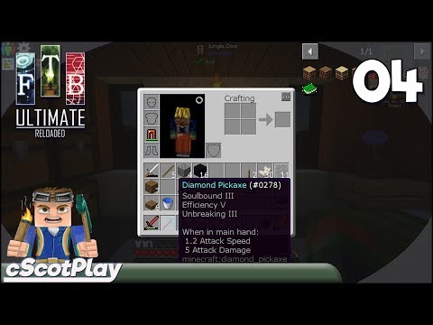 FTB Ultimate Reloaded w/ cScot : Ep 04 – Diamond Pick Enchanting – Luck?
