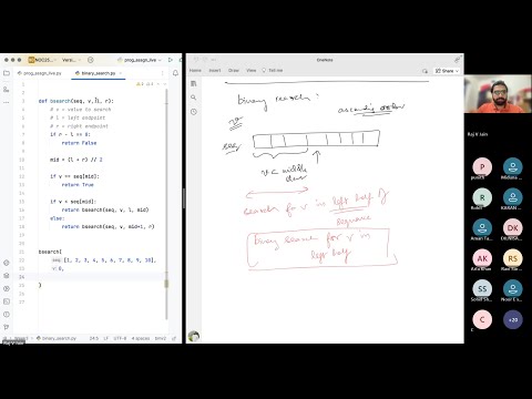 Simple Python Program Step By Step Binary Search Big O Notation Week 3 Live